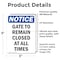 Signmission Gate To Remain Closed At All Times, 3.5 in W x Rectangle, Vinyl Decal OS-2PACK-NS-D-35-V-13091 - alternate 5